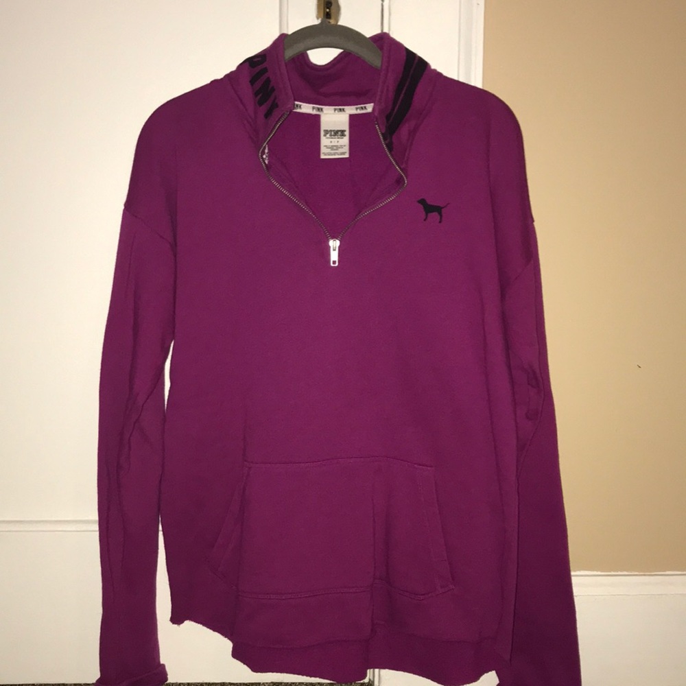 Pink half zip in magenta - Picture 1 of 2